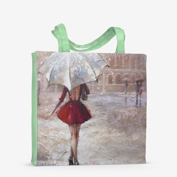 Сумка-шоппер «Прогулка под дождём»