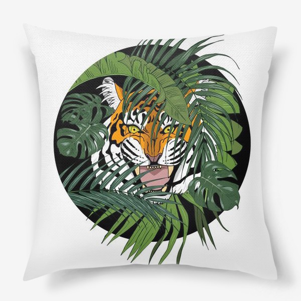Подушка «тигр в джунглях»