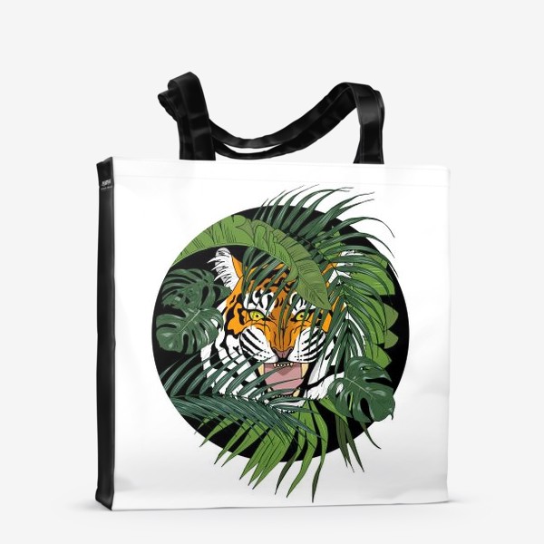 Сумка-шоппер «тигр в джунглях»
