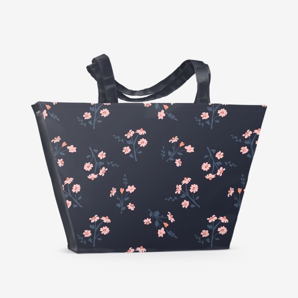 Пляжная сумка &laquo;Розовые полевые цветы&raquo;