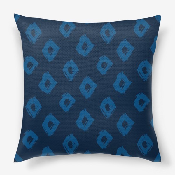 Подушка «Синие-синие ромбики»