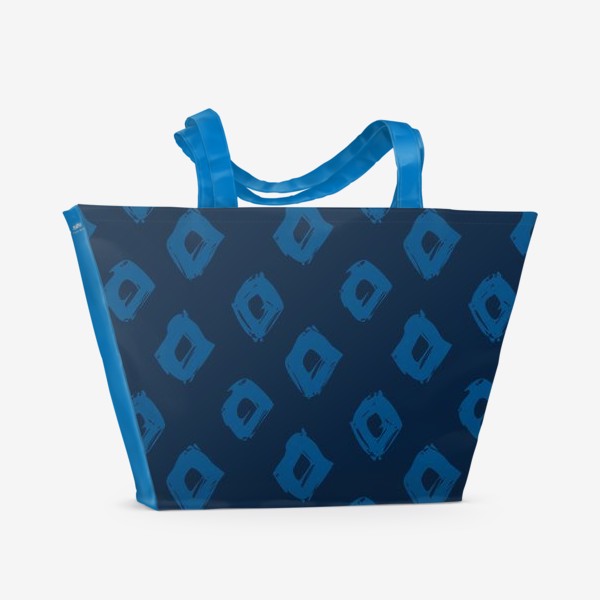 Пляжная сумка «Синие-синие ромбики»