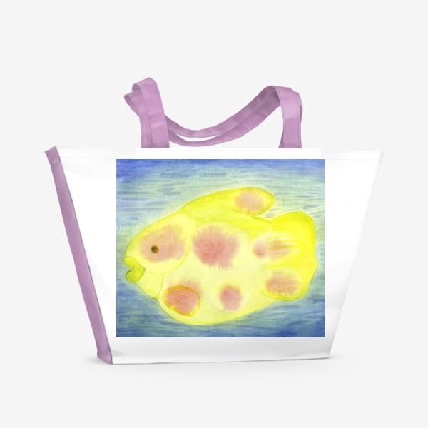 Пляжная сумка &laquo;Рыбка. Рыба. Рисунок рыбы. Акварель.&raquo;