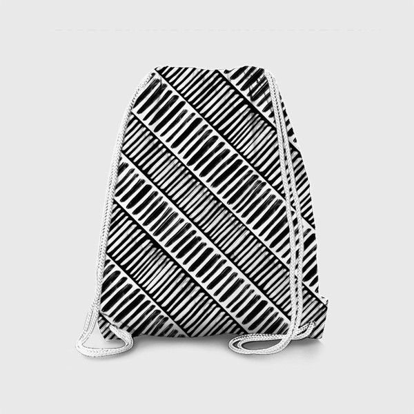 Рюкзак «Черно-белые наклонные полосы»
