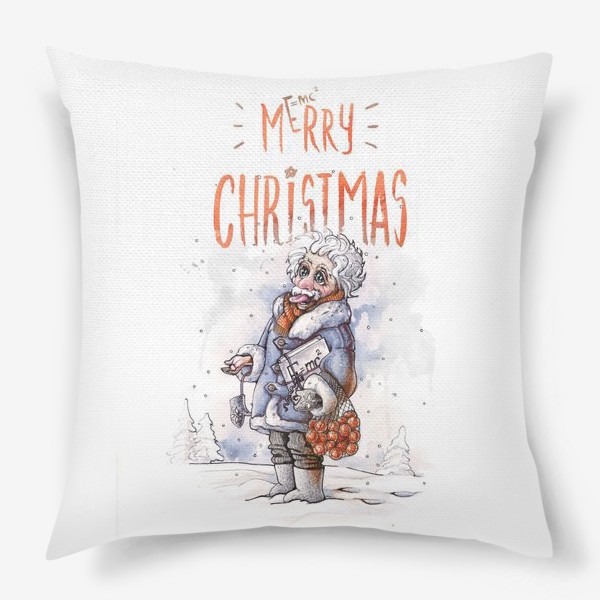 Подушка «Рождественский  Эйнштейн»