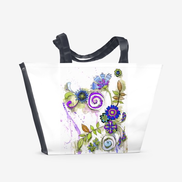 Пляжная сумка «цветочное »