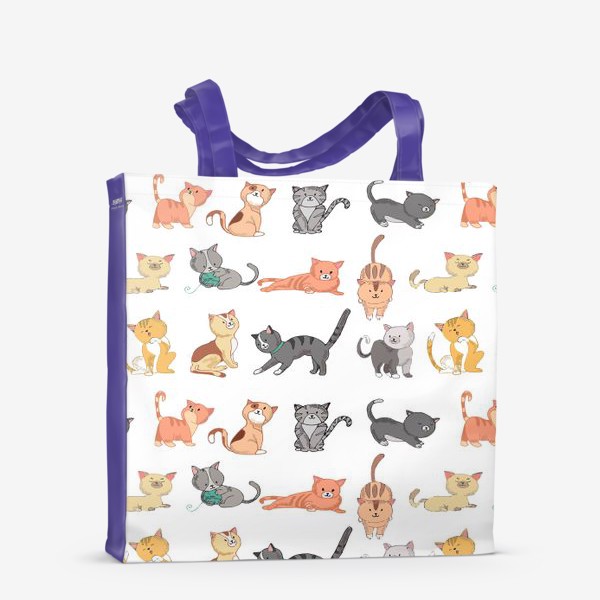Сумка-шоппер «Коты в разных позах»