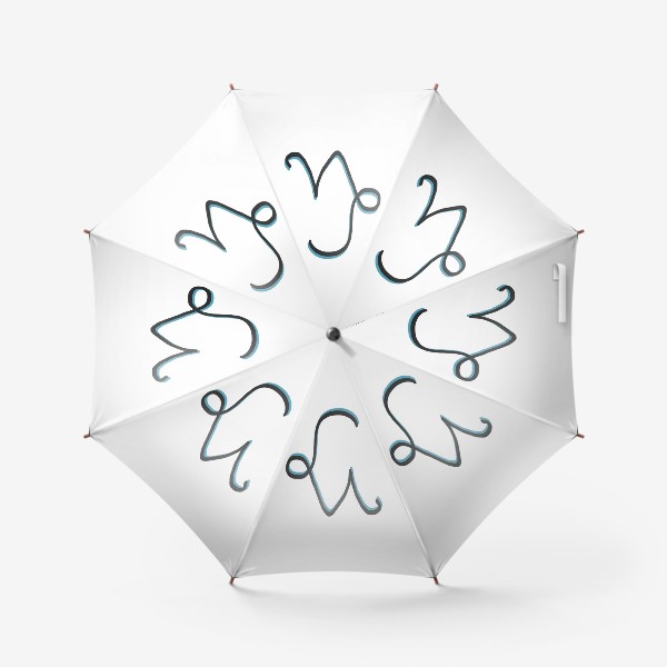 Зонт «Знак зодиака Козерог с голубой подсветкой»