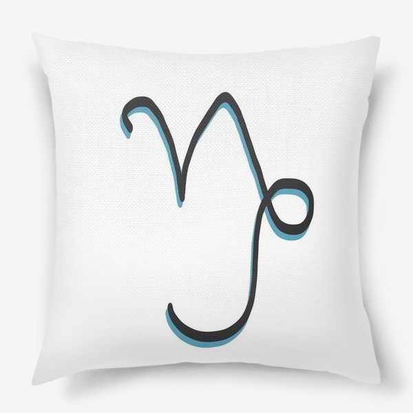 Подушка «Знак зодиака Козерог с голубой подсветкой»