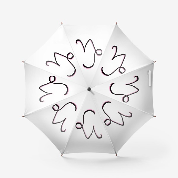 Зонт «Знак зодиака Козерог с розовой подсветкой»