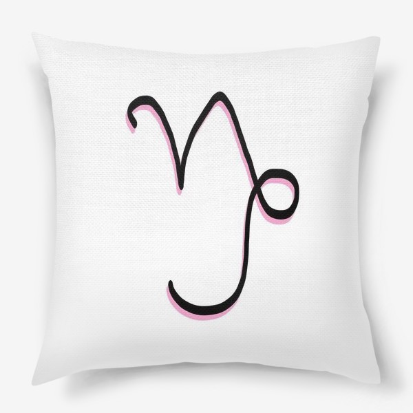 Подушка «Знак зодиака Козерог с розовой подсветкой»