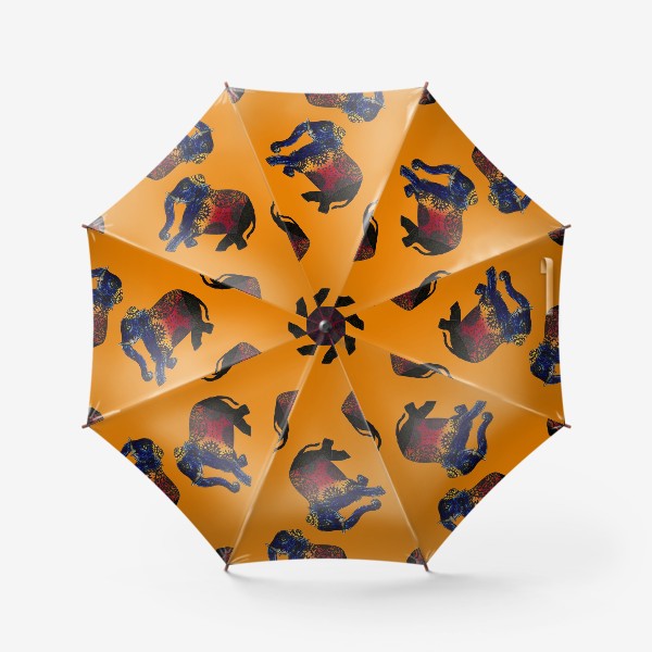 Зонт «Индийский слон, паттерн»