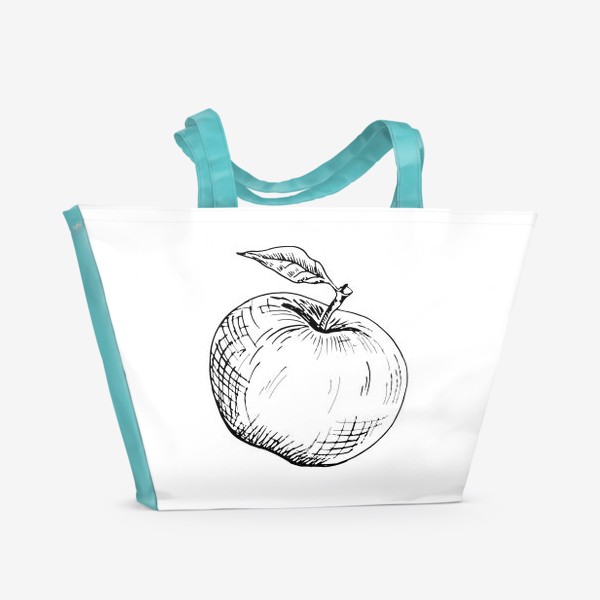 Пляжная сумка «Яблоко скетч»