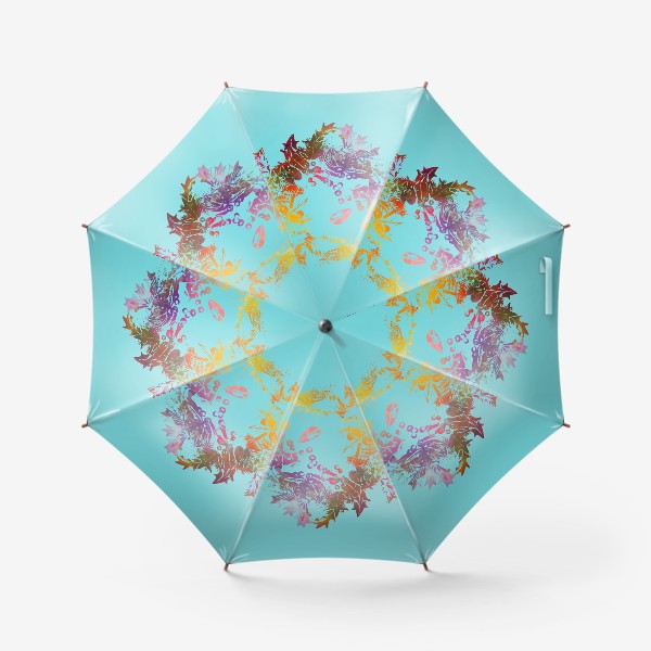 Зонт «Яркий новогодний венок»