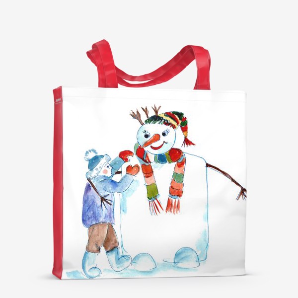 Сумка-шоппер «Мальчик и снеговик»