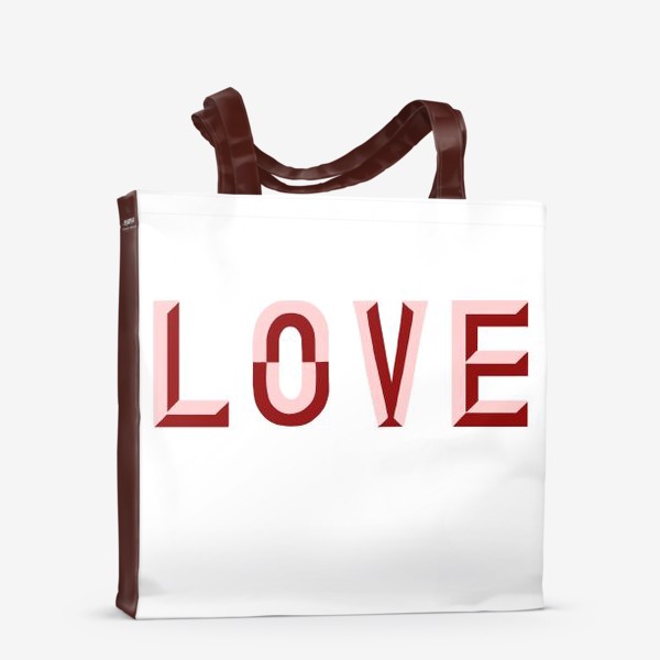 Сумка-шоппер «Объемная надпись LOVE»