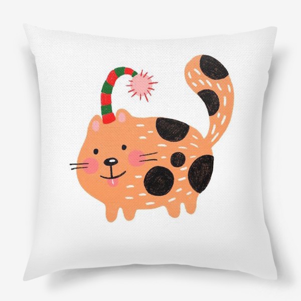 Подушка «Новогодний котик»