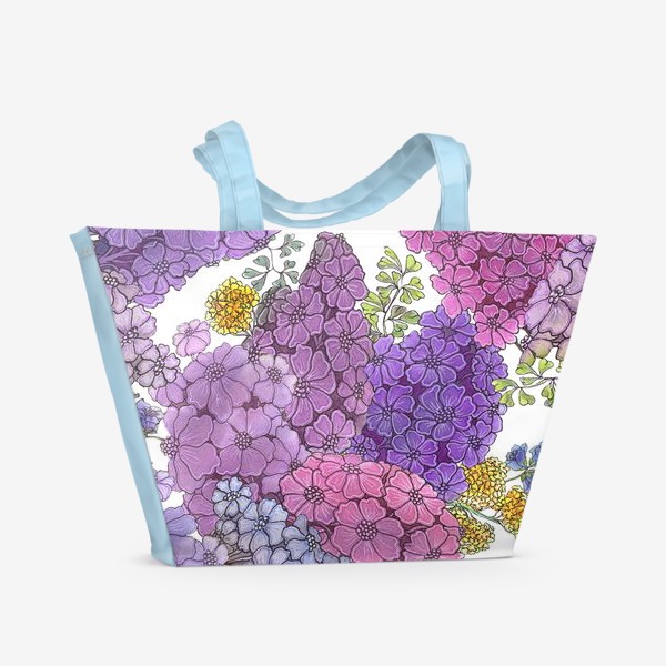 Пляжная сумка «Цветочная фантазия»