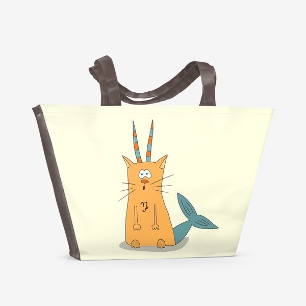 Пляжная сумка «Кот Козерог»