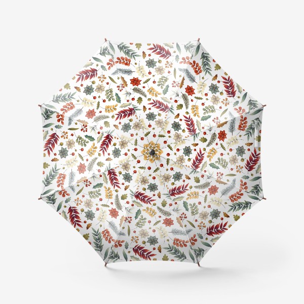 Зонт «Новогодние цветы»