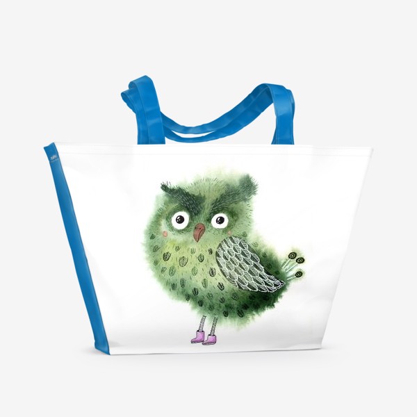 Пляжная сумка «Зеленая сова»