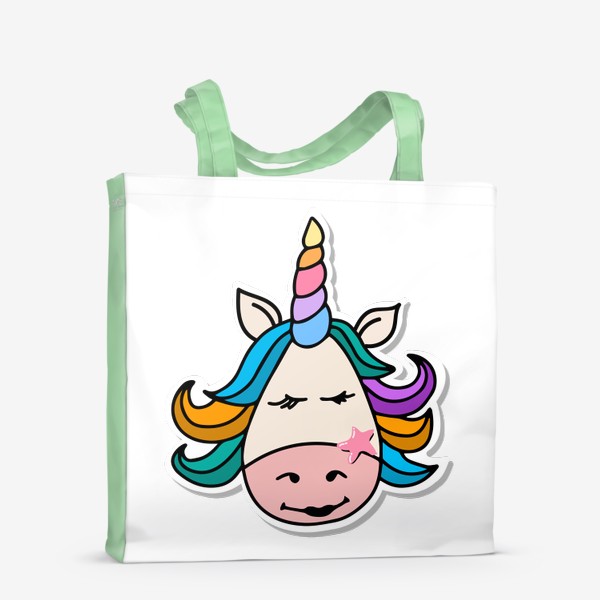 Сумка-шоппер «unicorn girl лошадь с рогом»