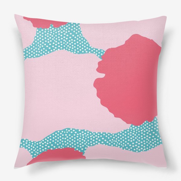 Подушка «абстрактный фон розовые пятна»