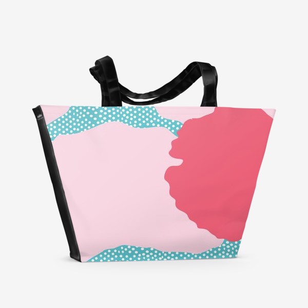 Пляжная сумка «абстрактный фон розовые пятна»