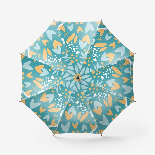 Зонт «абстрактный фон сердечки,лепестки и пятна»
