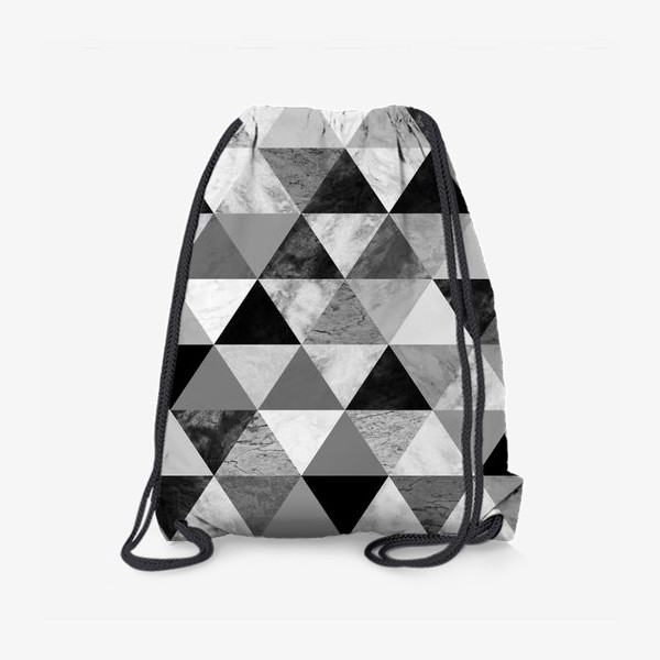 Рюкзак «Абстрактный паттерн, треугольники, текстура мрамора»