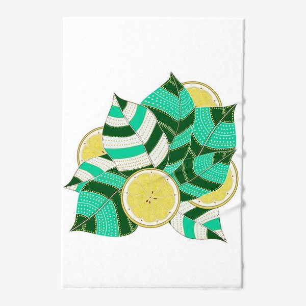 Полотенце «Лимоны и листья»