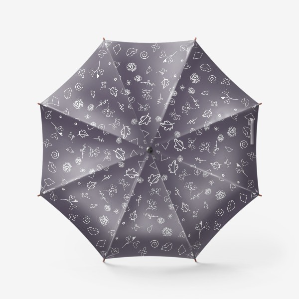 Зонт «Орнамент - каракули. Антрацит»