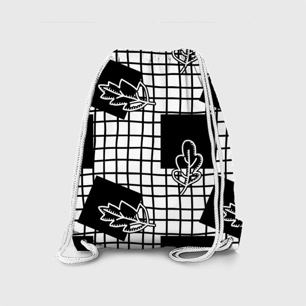Рюкзак « Черно-белые листья»