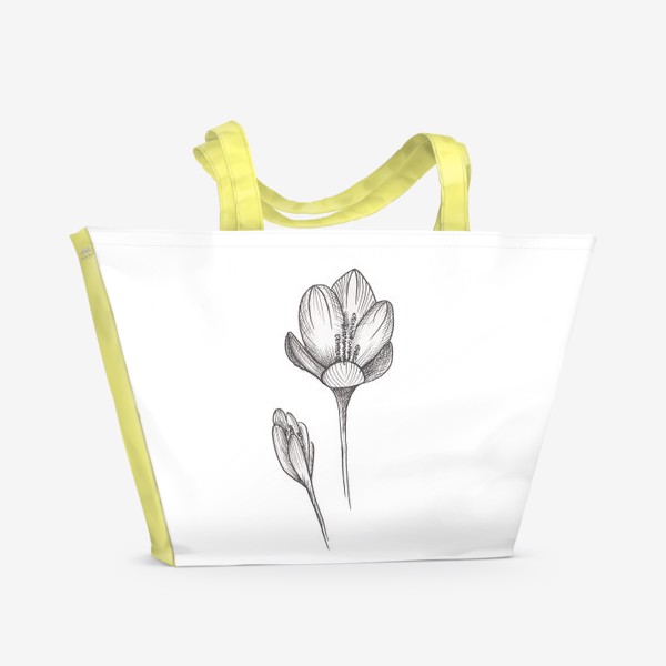 Пляжная сумка «Скетч цветок2»
