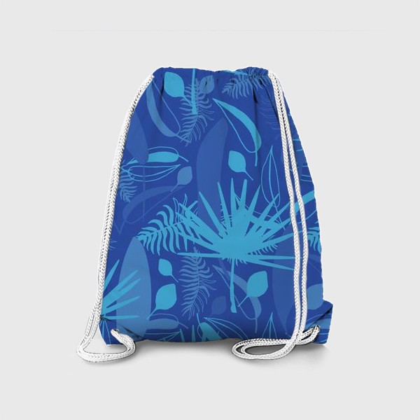 Рюкзак «Синие тропические листья»
