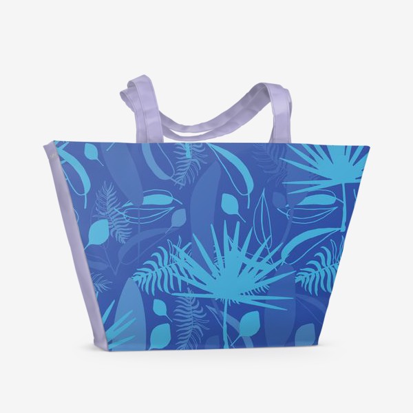 Пляжная сумка &laquo;Синие тропические листья&raquo;