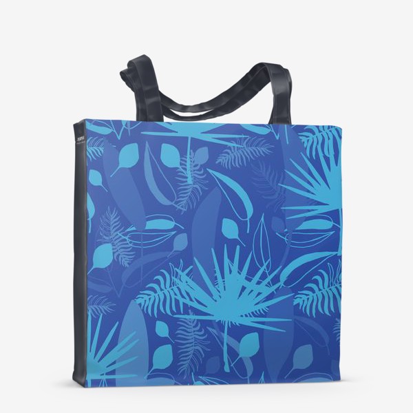 Сумка-шоппер «Синие тропические листья»