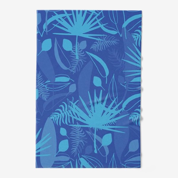 Полотенце &laquo;Синие тропические листья&raquo;