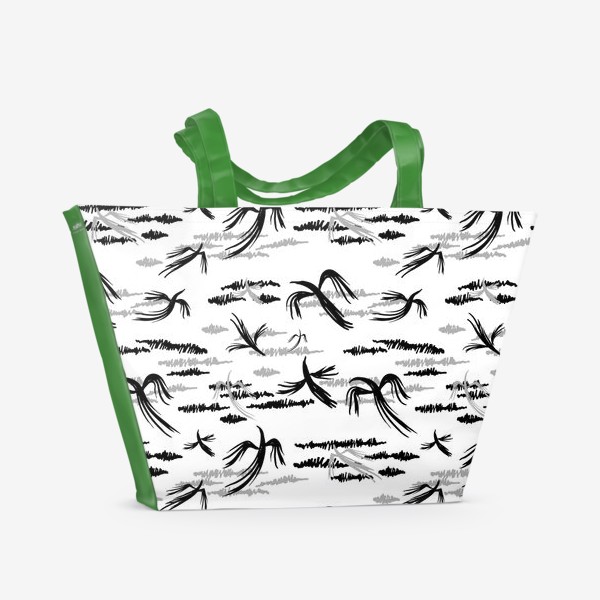 Пляжная сумка «черные птицы»