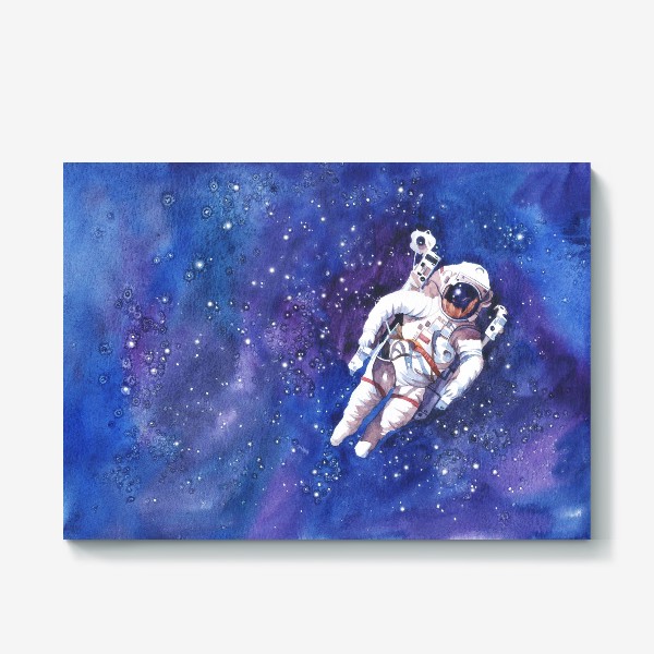 Холст «Космонавт в космосе »