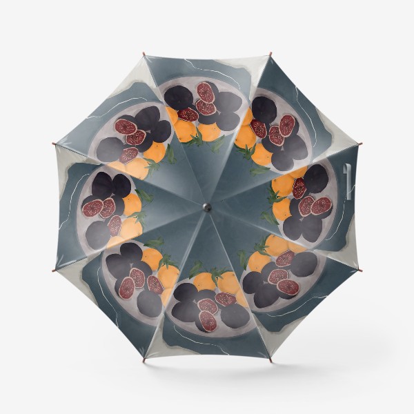 Зонт «Инжир и мандарины. Натюрморт.»
