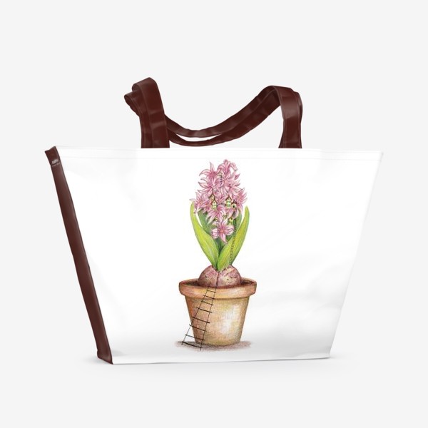 Пляжная сумка «Цветочный городок. Гиацинт»