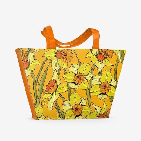 Пляжная сумка «Нарциссы пасха желтые»