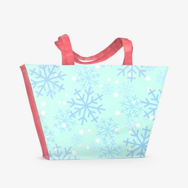 Пляжная сумка «Снежинки паттерн»