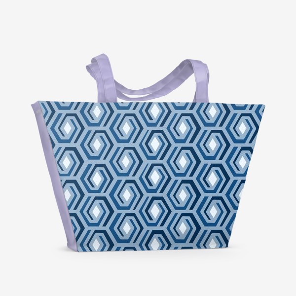 Пляжная сумка «Синяя геометрия»