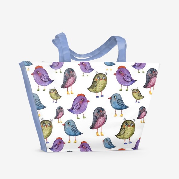 Пляжная сумка «Паттерн Птицы»