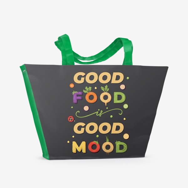 Пляжная сумка «good food is good mood»