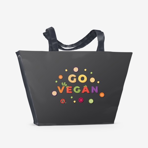 Пляжная сумка &laquo;go vegan&raquo;