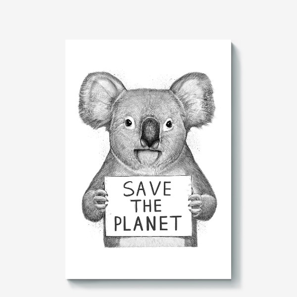 Холст «Коала save the planet»