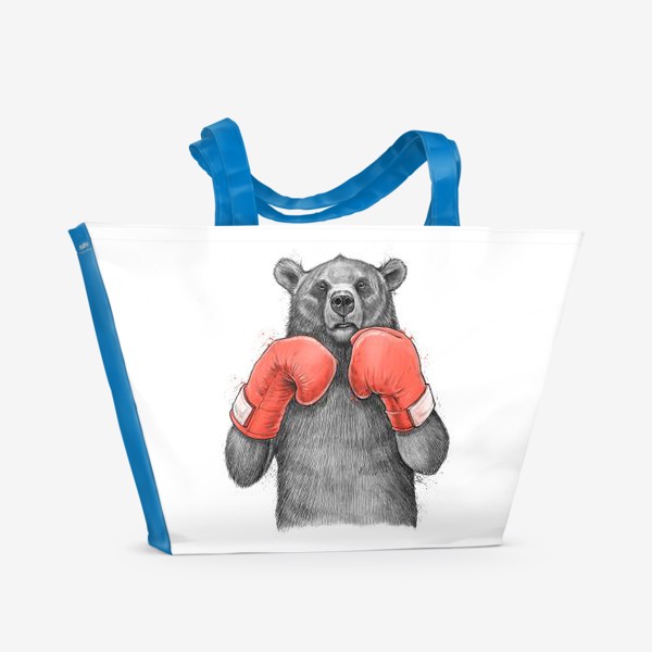 Пляжная сумка «Медведь боксер»